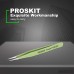 Proskit 1PK-101T Pince à épiler isolée 120mm Pince à épiler ronde non-antistatique et droite pour pince à souder Argent B07TZ4C745
